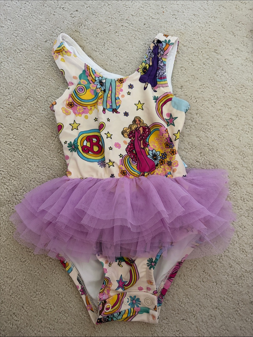 Posh Peanut Pink Purple Multicolor Tutu One-Piece Swimsuit